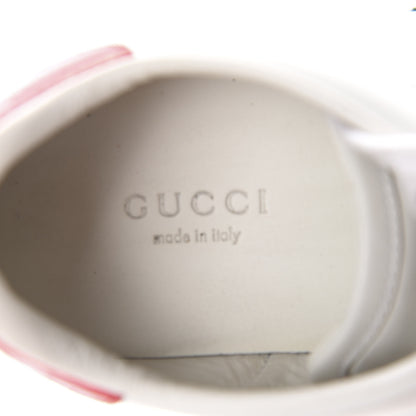 Gucci Calfskin Ayers Bee Embroidered Womens Ace Sneakers 36 White Green 7 of 10