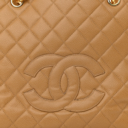 Chanel Caviar Quilted Grand Timeless Tote GTT Beige 8 of 15