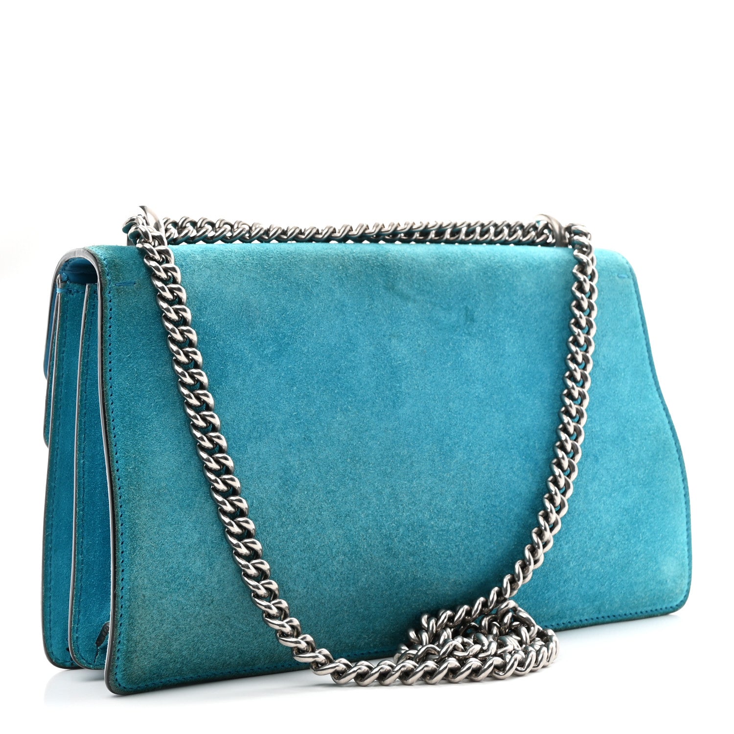 Gucci Suede Small Dionysus Shoulder Bag Blue 3 of 10