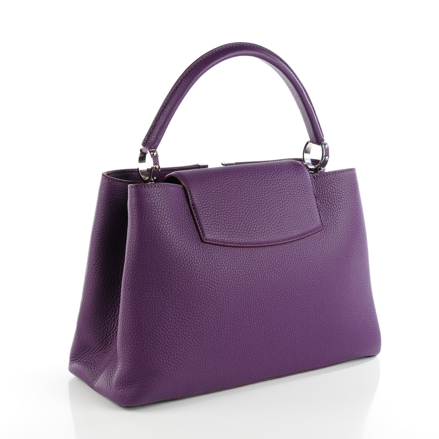 Louis Vuitton Taurillon Capucines MM Violet 3 of 7