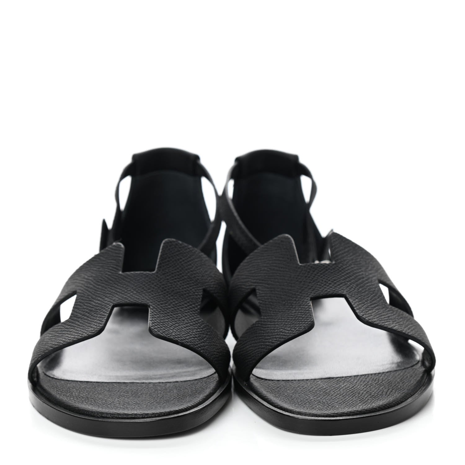 Hermes Epsom Santorini Sandals 35 Black 2 of 7