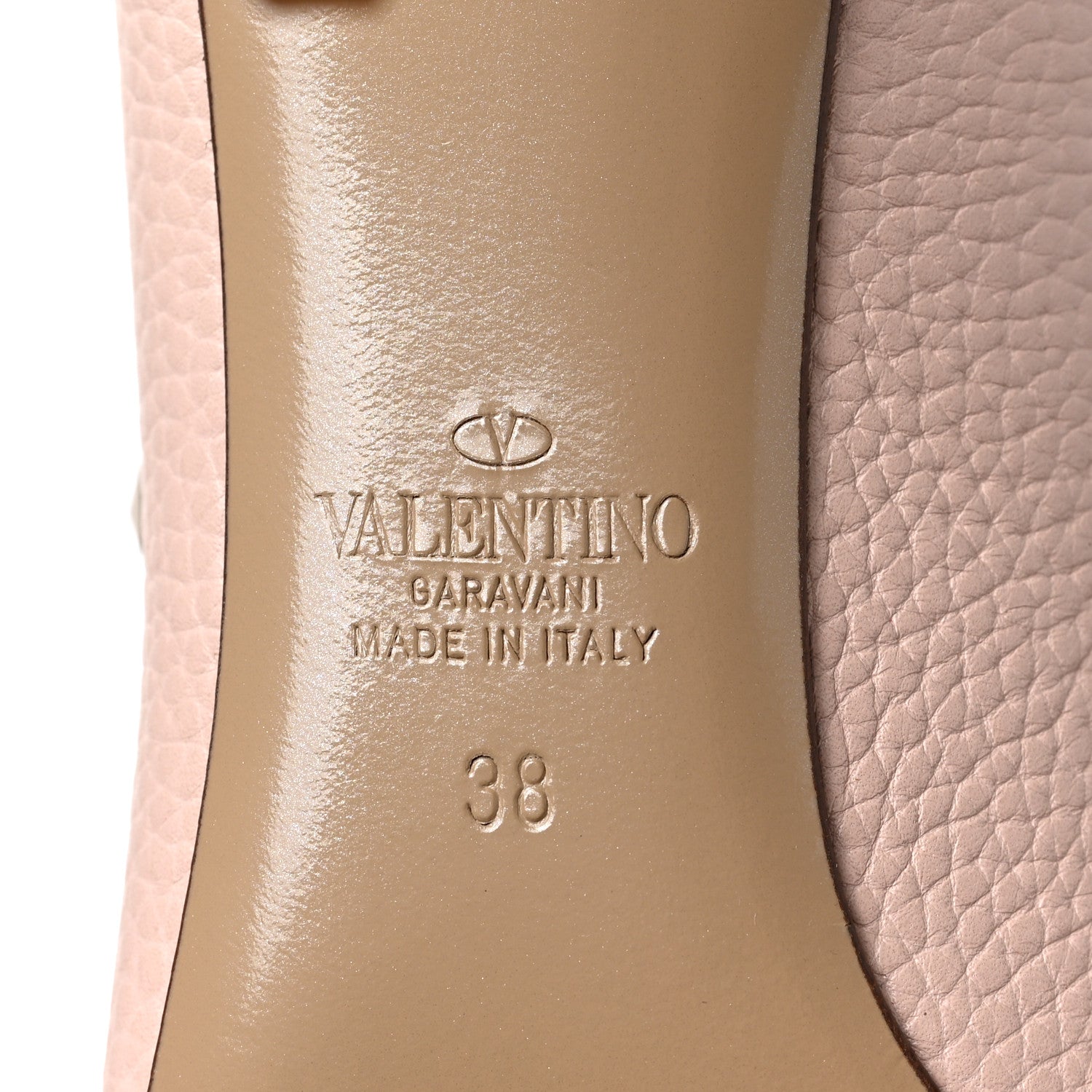 Valentino Garavani Pebbled Calfskin Rockstud 85mm Pumps 38 Rose Quartz 6 of 9