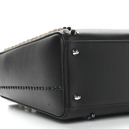 Christian Dior Calfskin Studded Medium Lady Dior Black 10 of 11