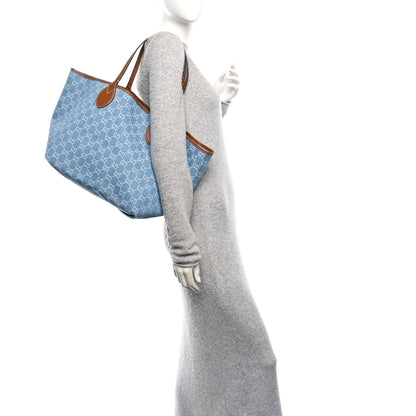 Gucci New Denim GG Monogram Calfskin Large Totissima Tote Light Blue 2 of 10