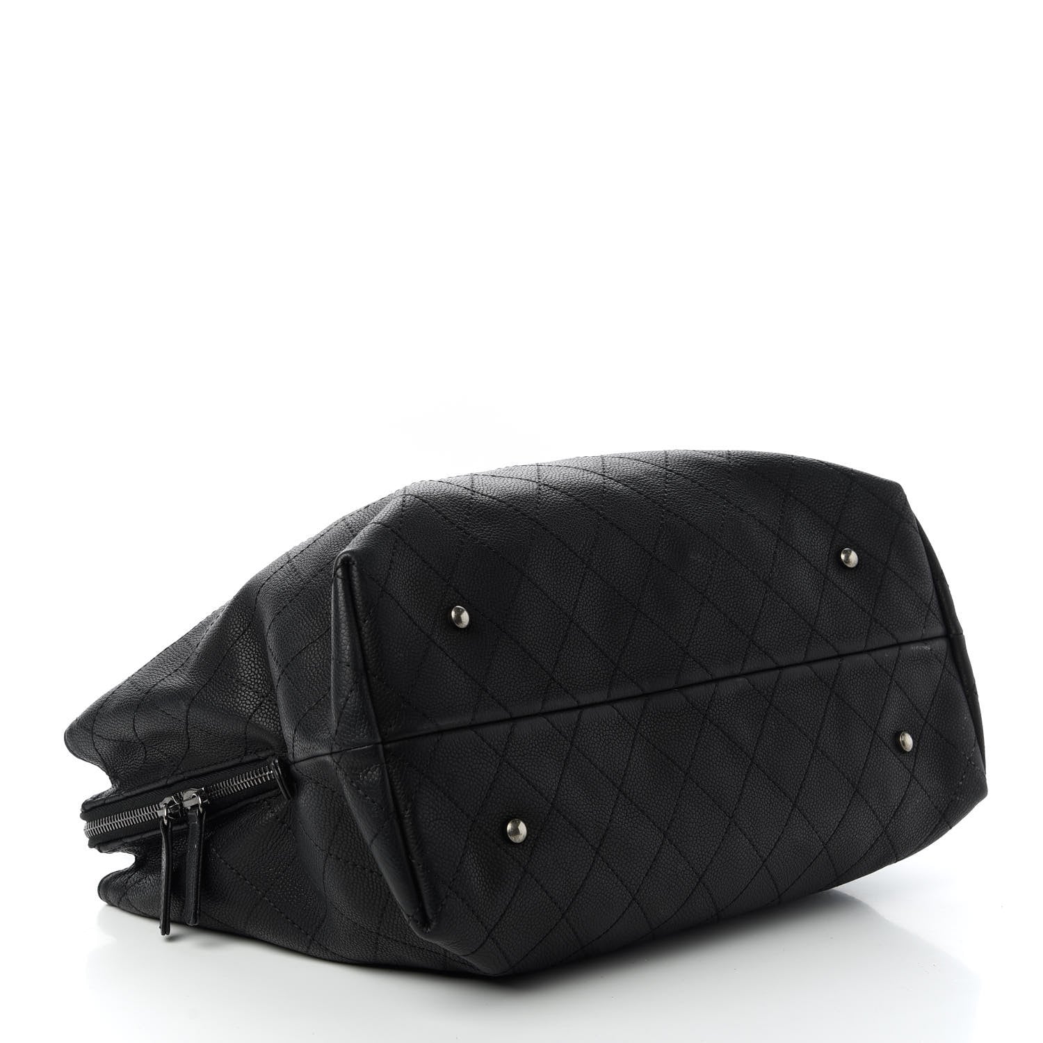 Chanel Grained Vegetal Calfskin Urban Shopping Tote Black 4 of 12