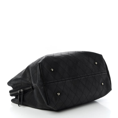 Chanel Grained Vegetal Calfskin Urban Shopping Tote Black 4 of 12