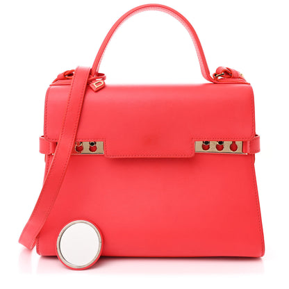 Delvaux Calfskin MM Tempete Satchel Coral 3 of 15