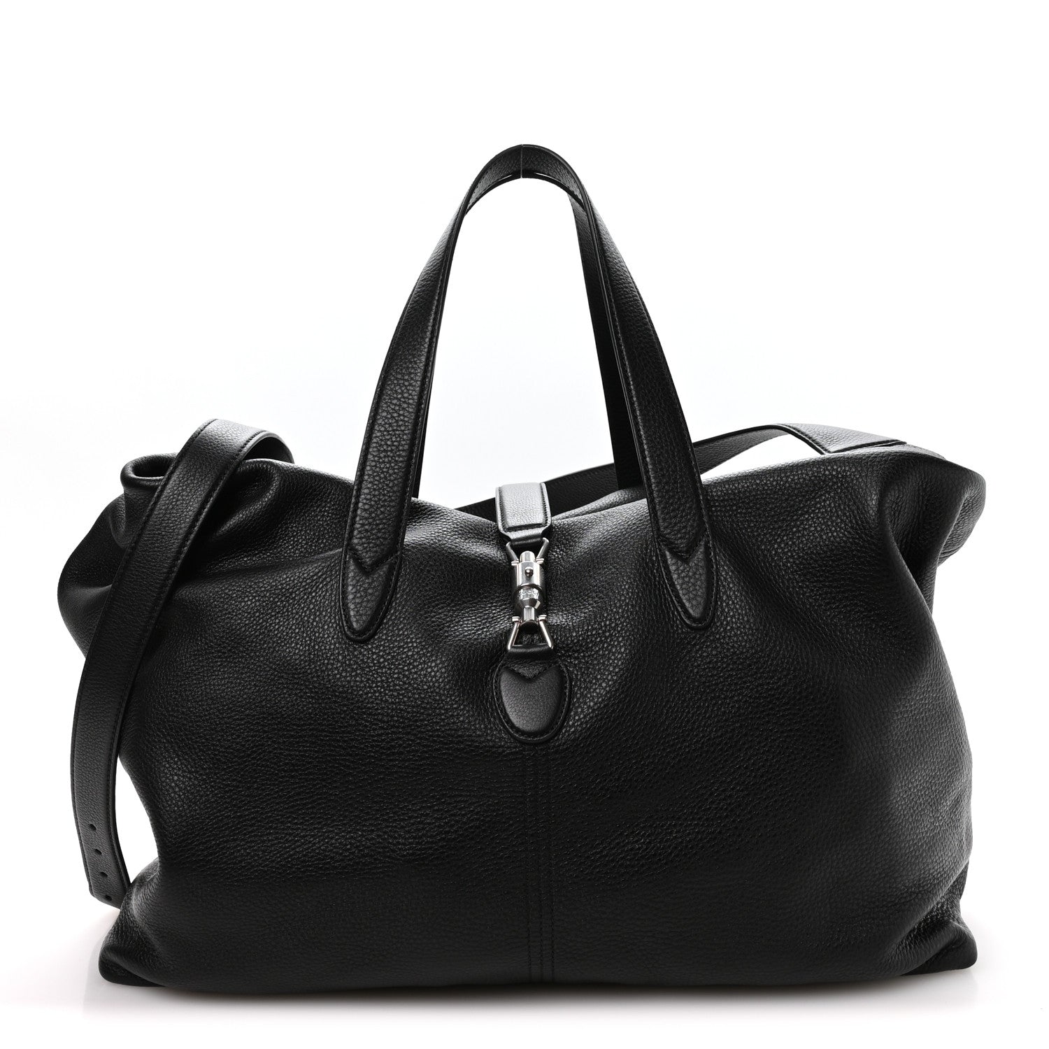 Gucci Amour Grane Calfskin Duffle Jackie 1961 Crossbody Bag Black 1 of 10