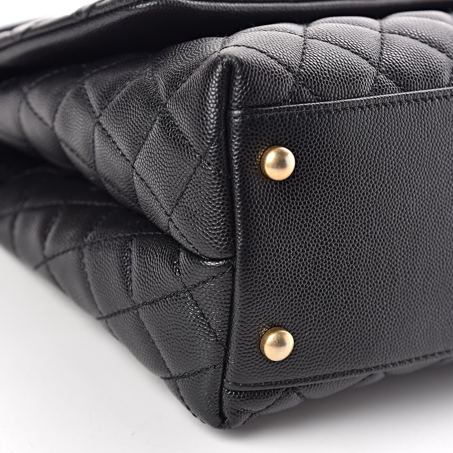 Chanel Caviar Lizard Embossed Quilted Small Coco Handle Flap Black 5 of 19