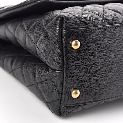 Chanel Caviar Lizard Embossed Quilted Small Coco Handle Flap Black 5 of 19