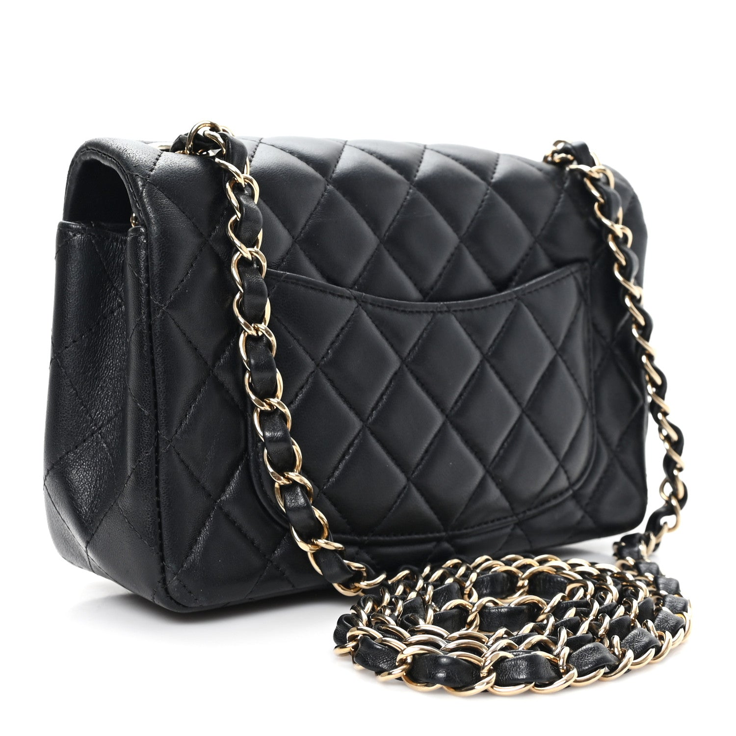 Chanel Lambskin Quilted Mini Rectangular Flap Black 3 of 11