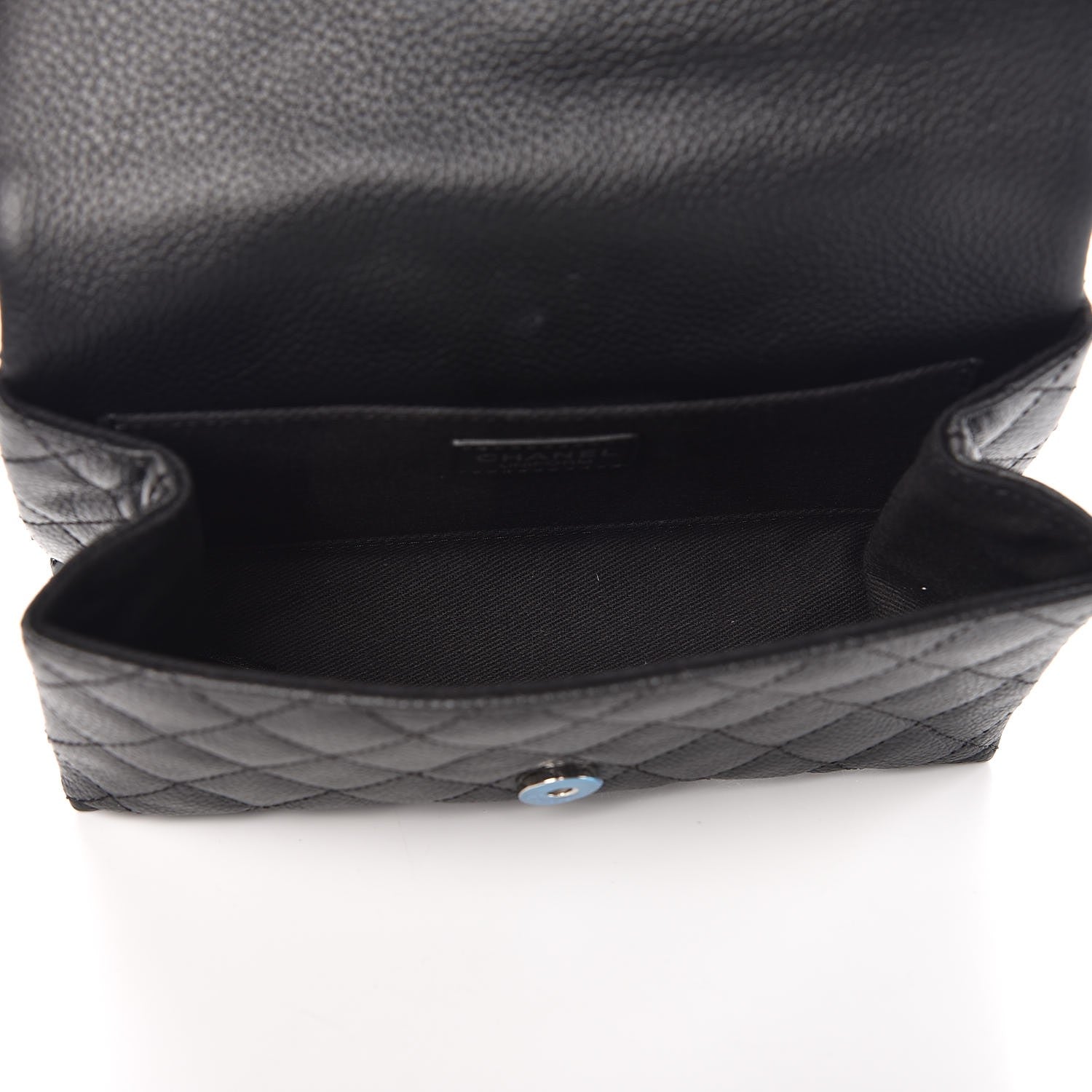 Chanel Grained Calfskin Quilted 2.55 Reissue Flap Belt Bag Clutch Black 5 of 7