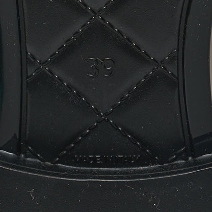 Chanel Rubber Rain Boots 39 Ivory Black 7 of 8