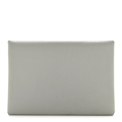 Hermes Evercolor Calvi Duo Card Case Gris Mouette 1 of 9