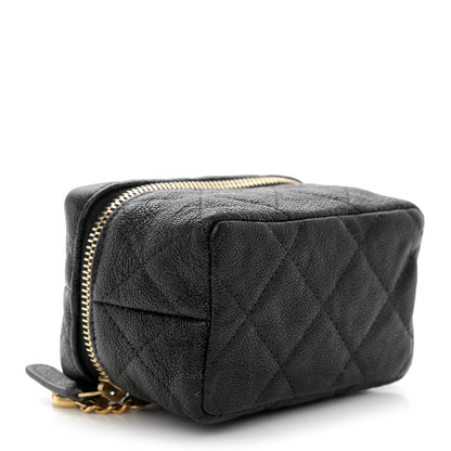 Chanel Caviar Quilted Mini Top Handle Vanity With Chain Black 4 of 11