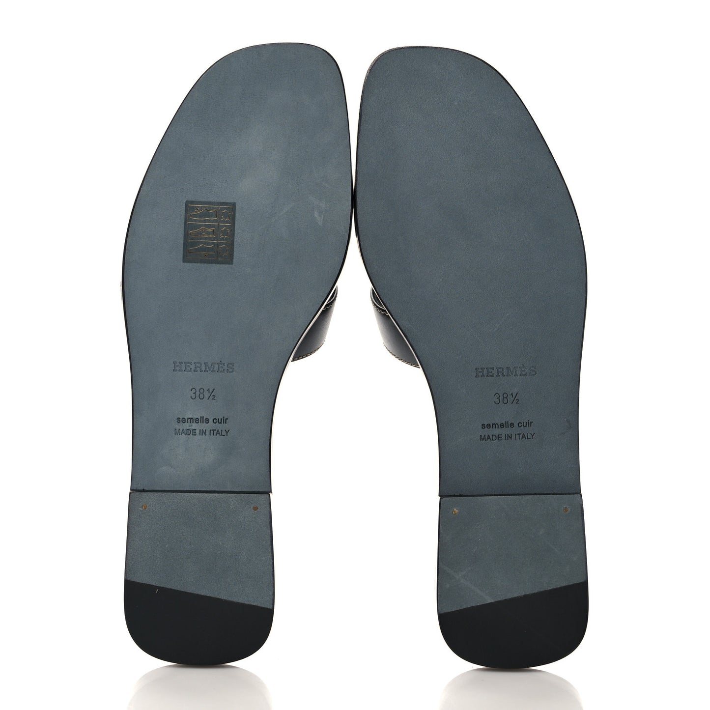 Box Calfskin Oran Sandals 38.5 Black
