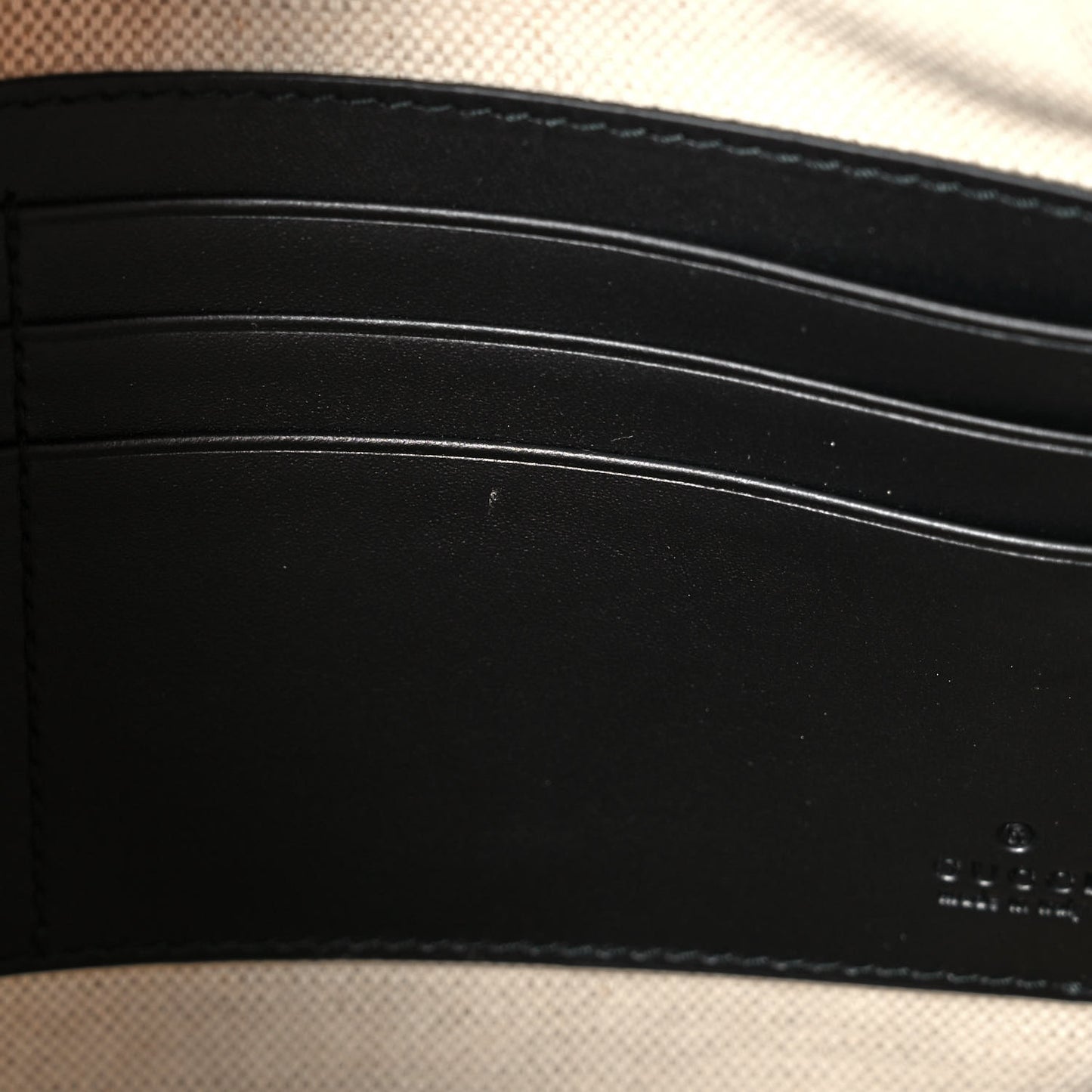 GG Supreme Monogram Kingsnake Zip Wristlet Pouch Beige Black