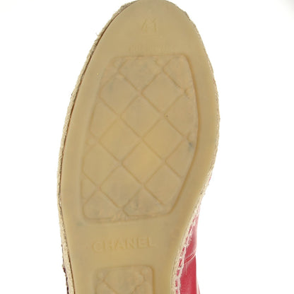 Chanel Lambskin CC Espadrilles 41 Red 7 of 7