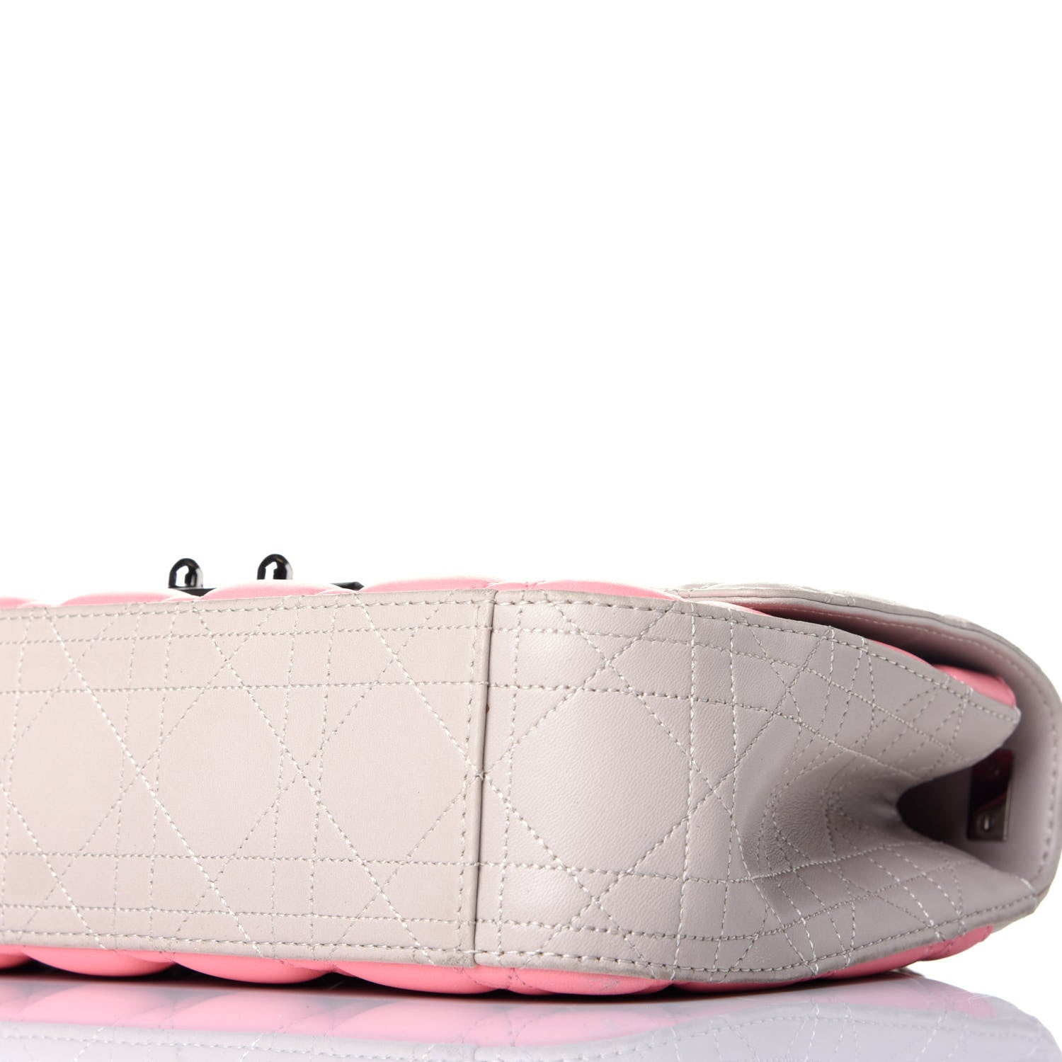 Christian Dior Lambskin Cannage Medium Miss Dior Flap Pink Grey 9 of 9