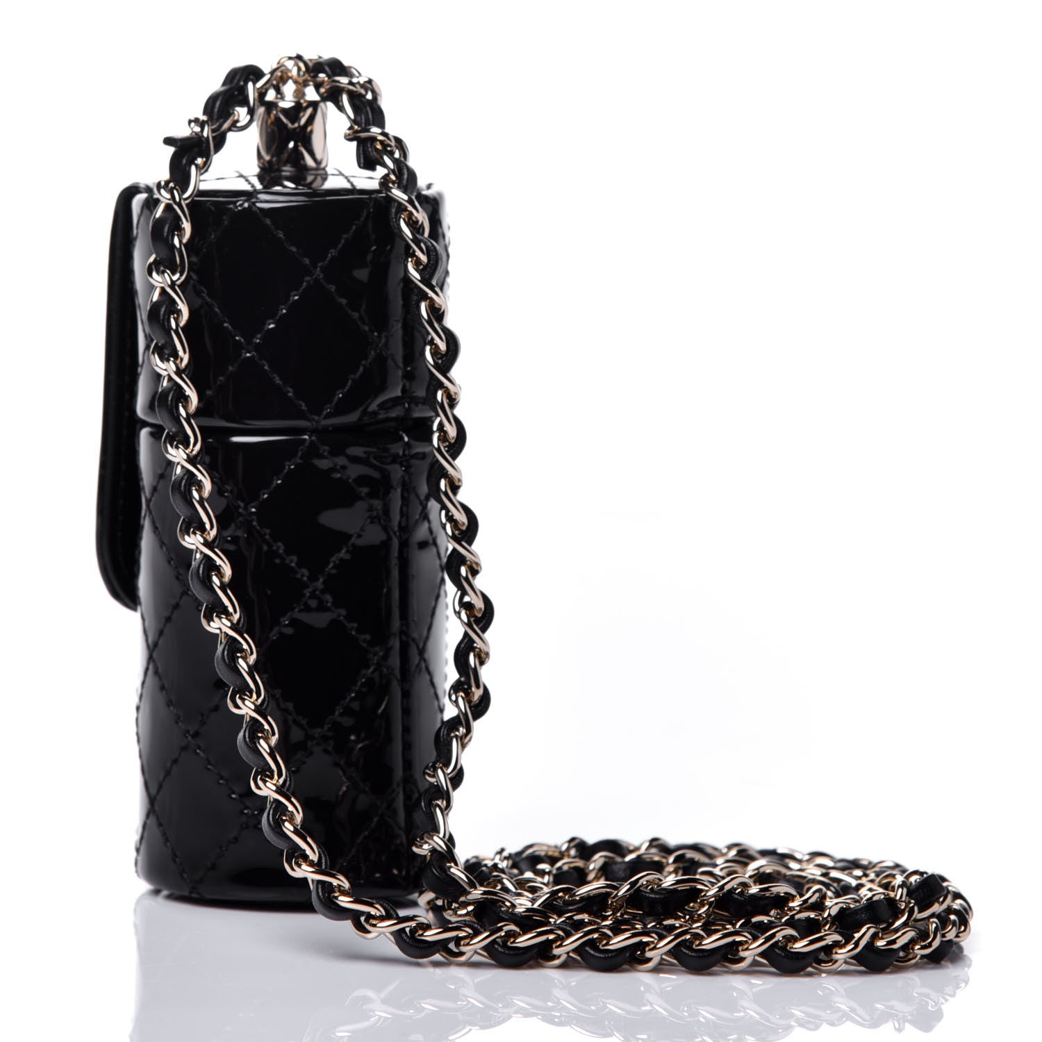 Chanel Patent Calfskin Lipstick Case On Chain Black 3 of 7