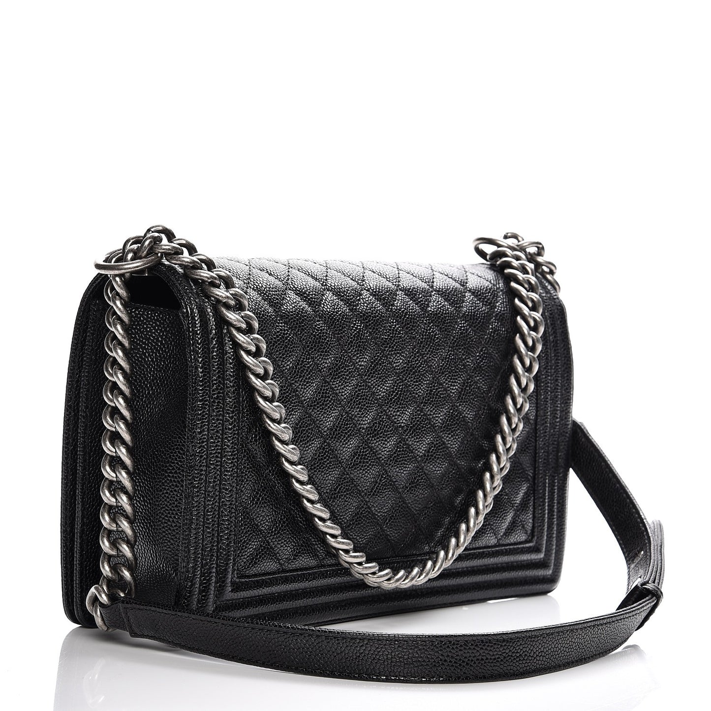 Caviar Quilted New Medium Boy Flap Black