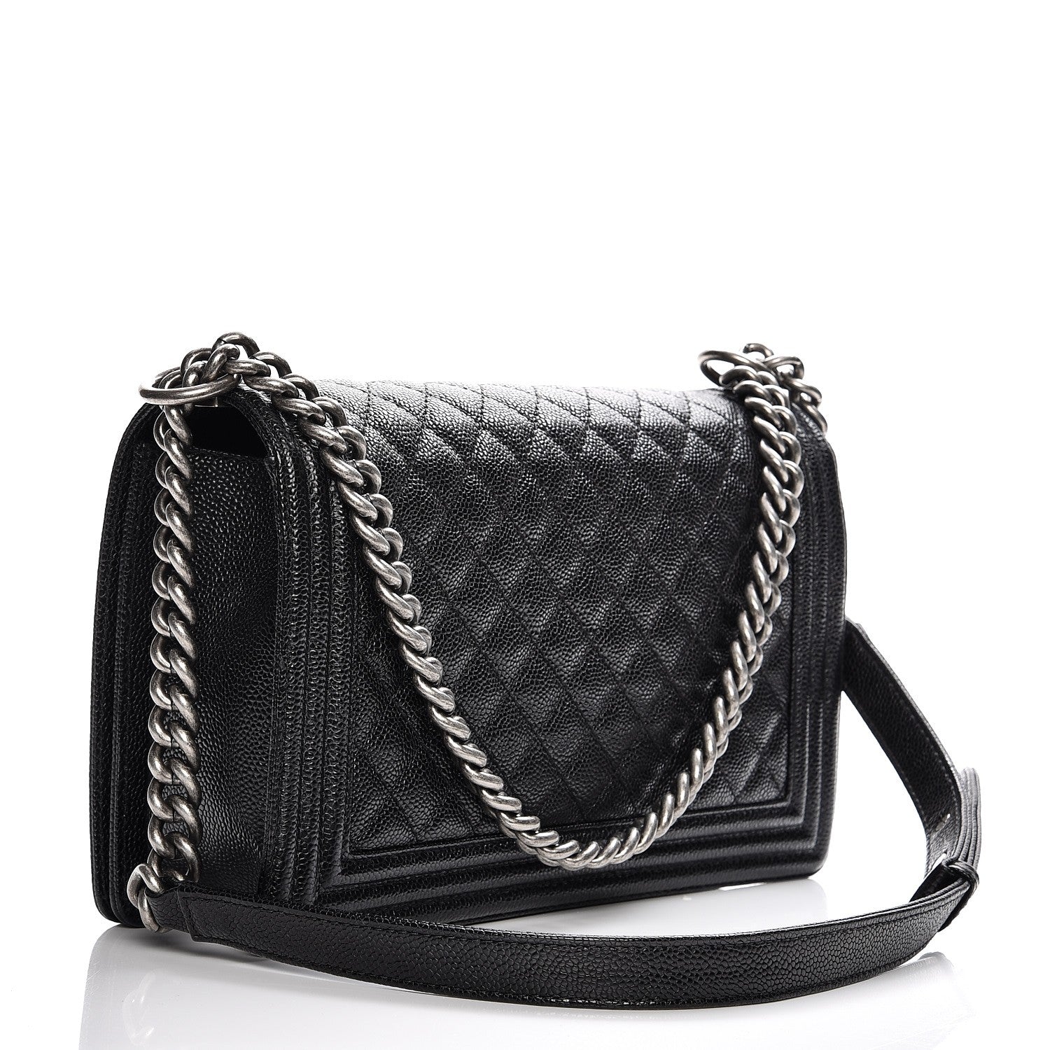 Chanel Caviar Quilted New Medium Boy Flap Black 3 of 12