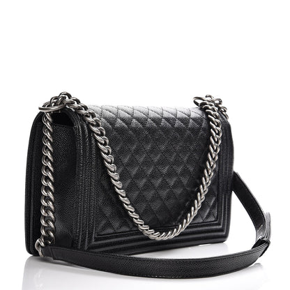 Chanel Caviar Quilted New Medium Boy Flap Black 3 of 12