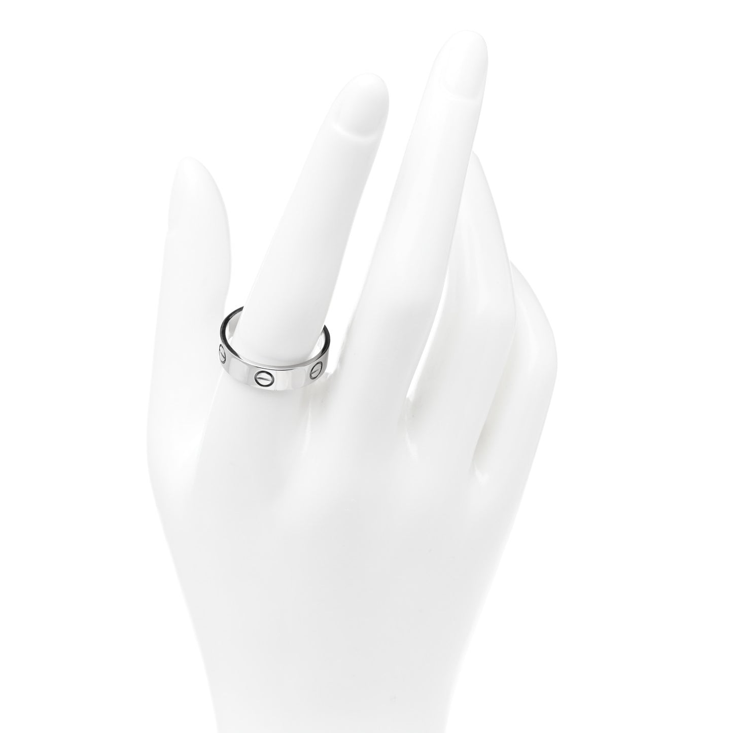 18K White Gold 5.5mm LOVE Ring 61 9.5