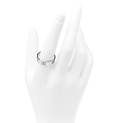 Cartier 18K White Gold 5.5mm LOVE Ring 61 9.5 2 of 4