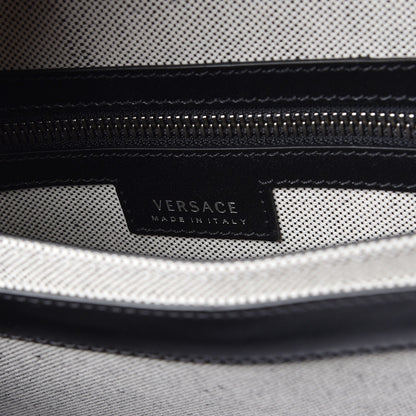 Versace Legno Calfskin Palazzo Top Handle Briefcase Black 7 of 7