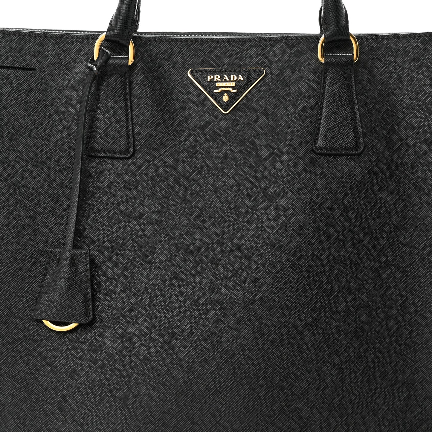 Saffiano Large Galleria Double Zip Tote Black