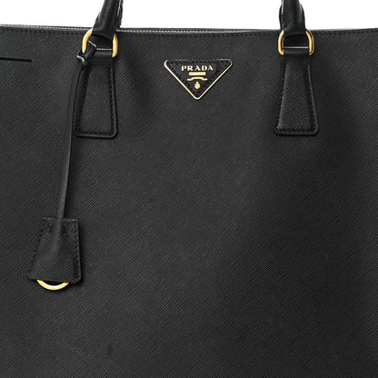 Prada Saffiano Large Galleria Double Zip Tote Black 7 of 13