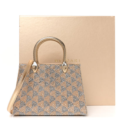 Bulgari Calla Crystal Serpenti Duo Top Handle Bag Gold Silver 10 of 10