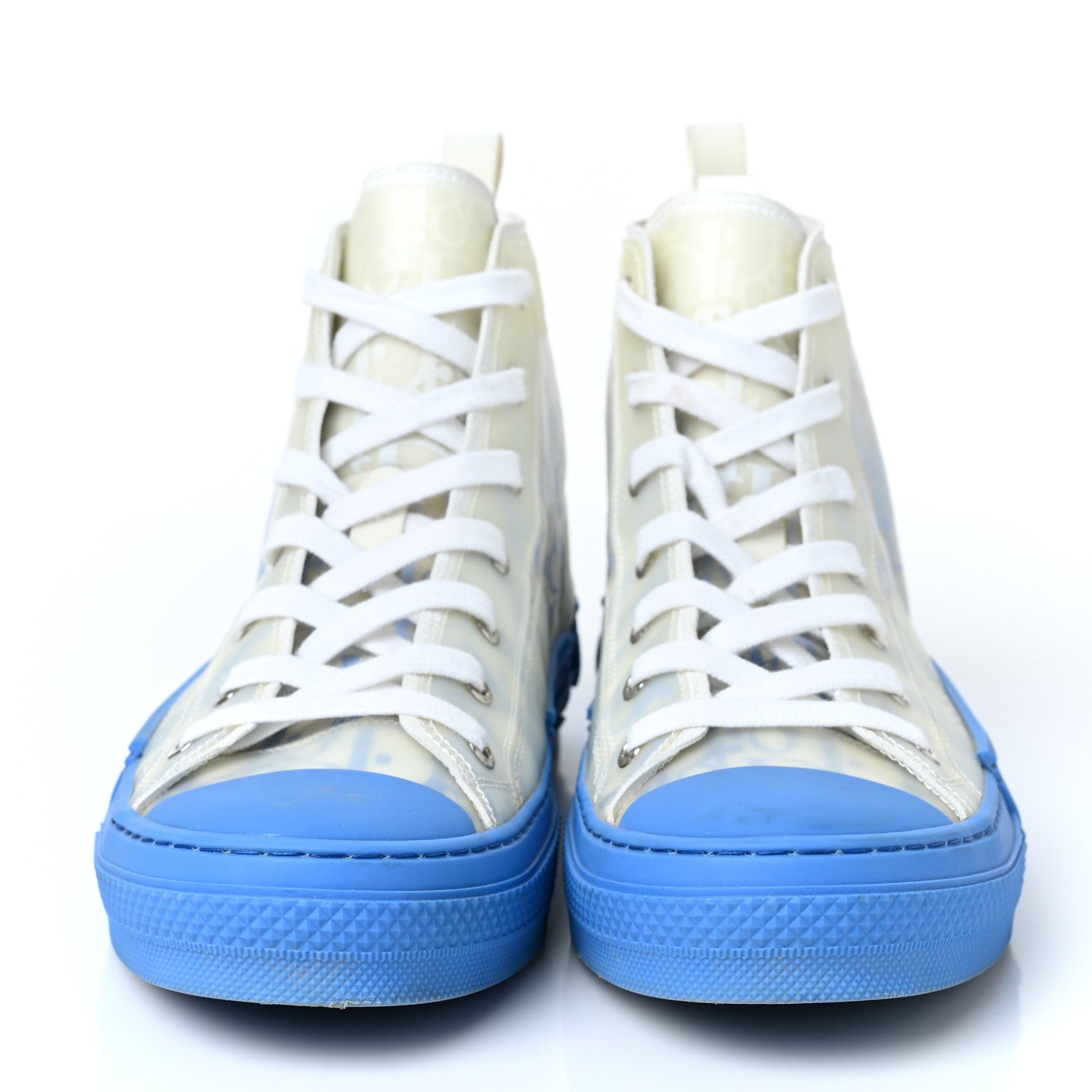 Christian Dior Technical Canvas Oblique Gradient Mens B23 High Top Sneakers 41 Blue 2 of 8