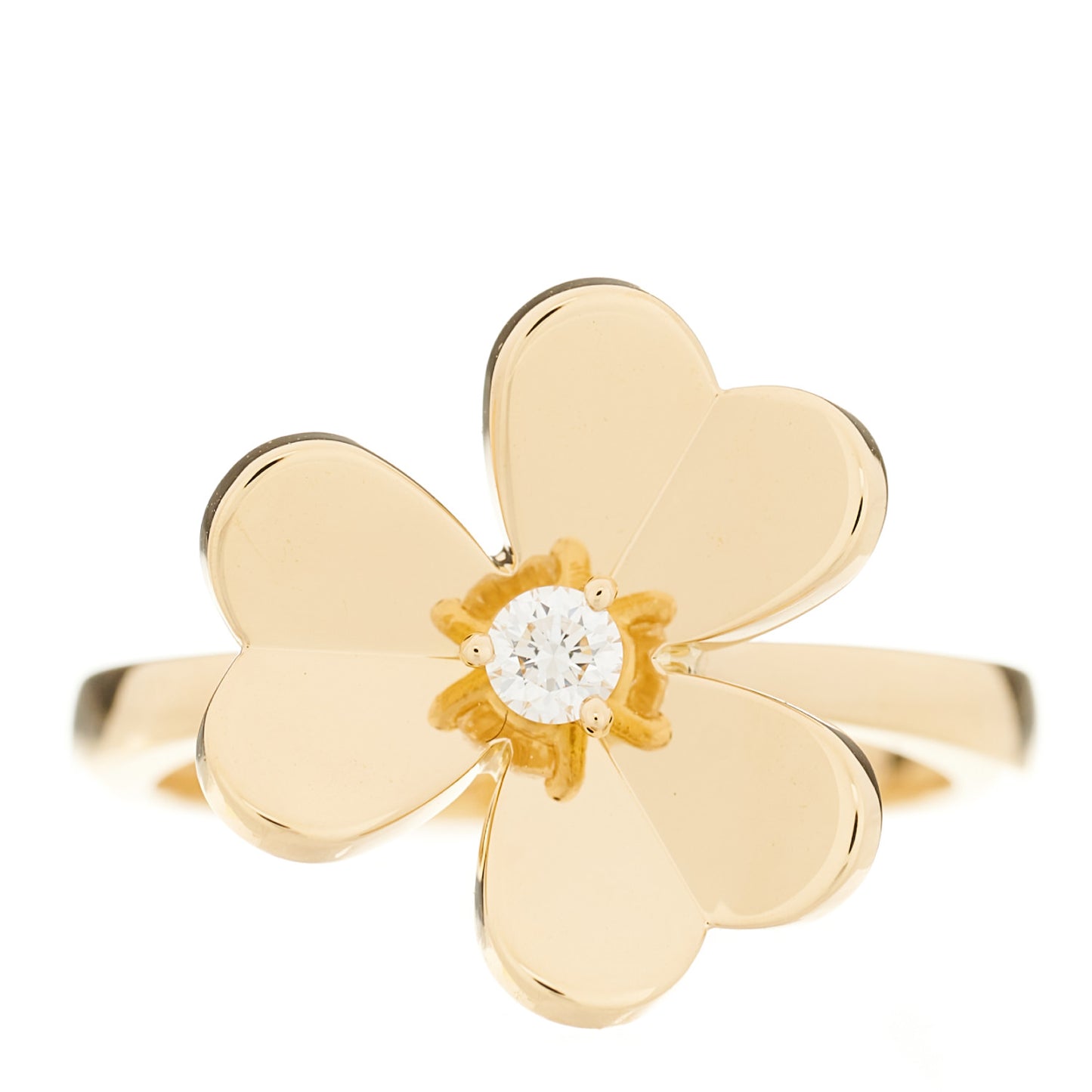 18K Yellow Gold Diamond Small Frivole Ring 54 6.75