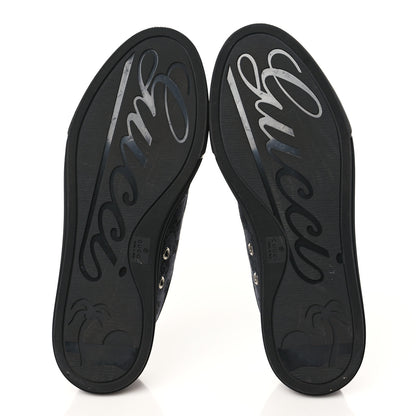 Gucci GG Monogram Calfskin Womens Low Top Sneakers 37.5 Piombo Black 5 of 9