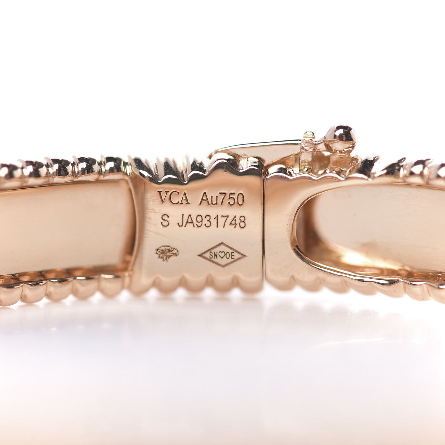 18K Rose Gold Perlee Signature Bangle Bracelet S