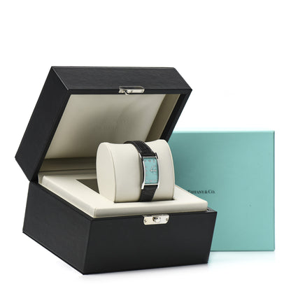 Tiffany Stainless Steel Alligator 25mm East West Quartz Watch Tiffany Blue 5 of 5