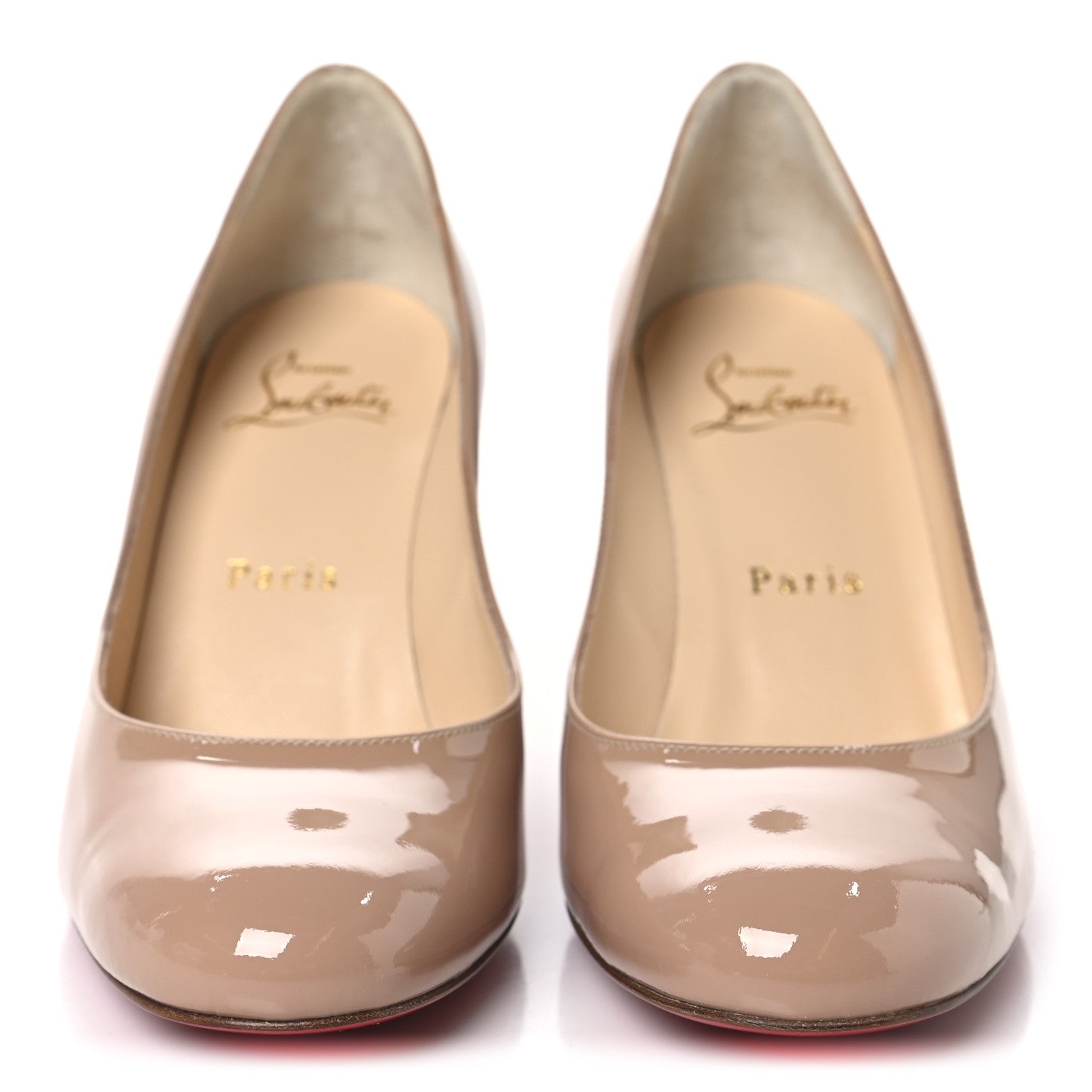 Christian Louboutin Patent Lady Gena 85 Pumps 35 Nude 3 of 9