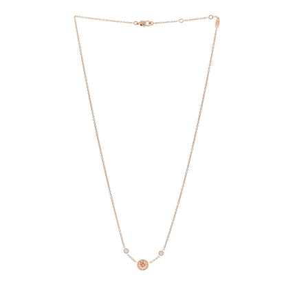 Christian Dior 18K Rose Gold Diamond Pink Opal Rose Des Vents Station Necklace 3 of 6