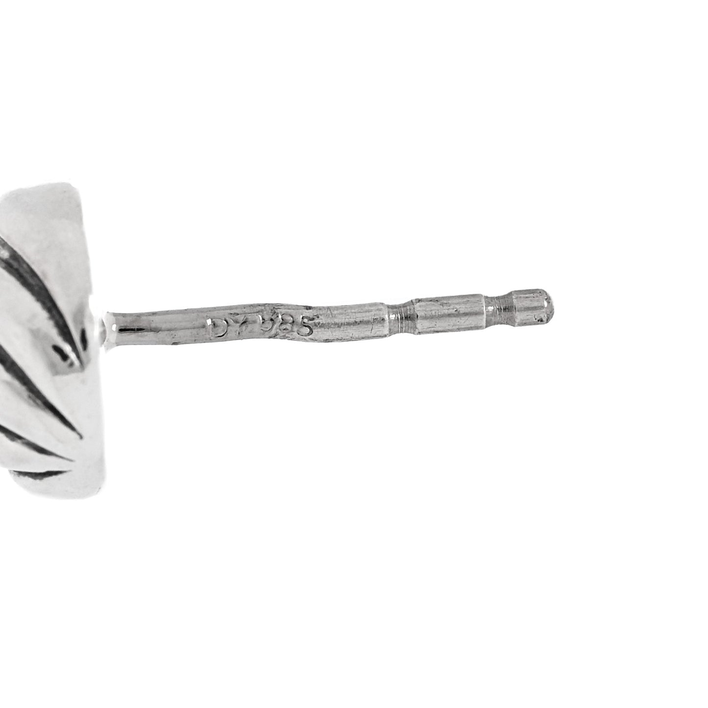 Sterling Silver 8mm Sculpted Cable Stud Earrings