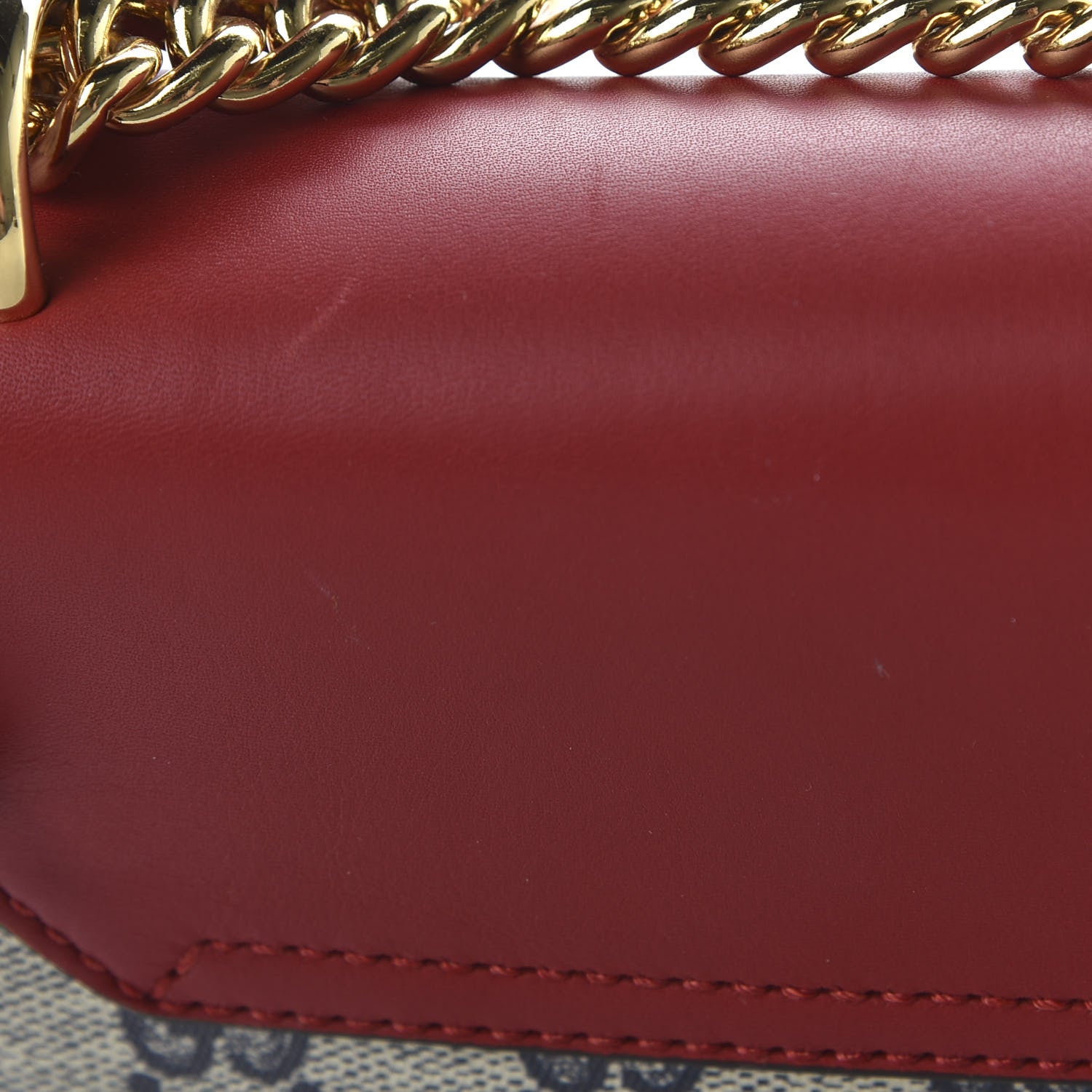 Gucci GG Supreme Monogram Calfskin Medium Padlock Shoulder Bag Beige Blue Hibiscus Red 10 of 10