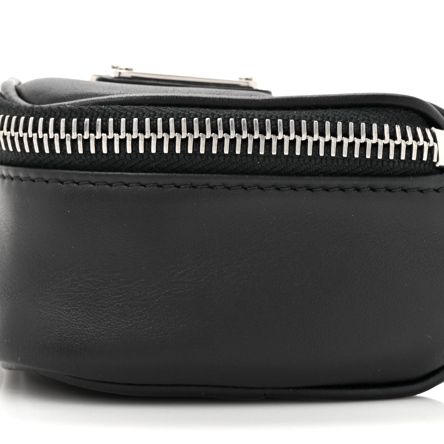 Nappa Mini Triangle Pouch With Strap Black