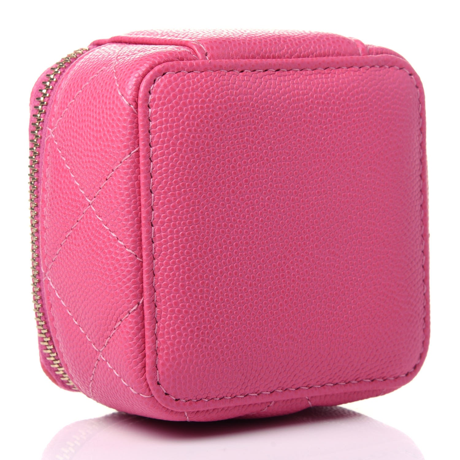 Chanel Caviar Quilted Jewelry Travel Case Pink 2 of 4