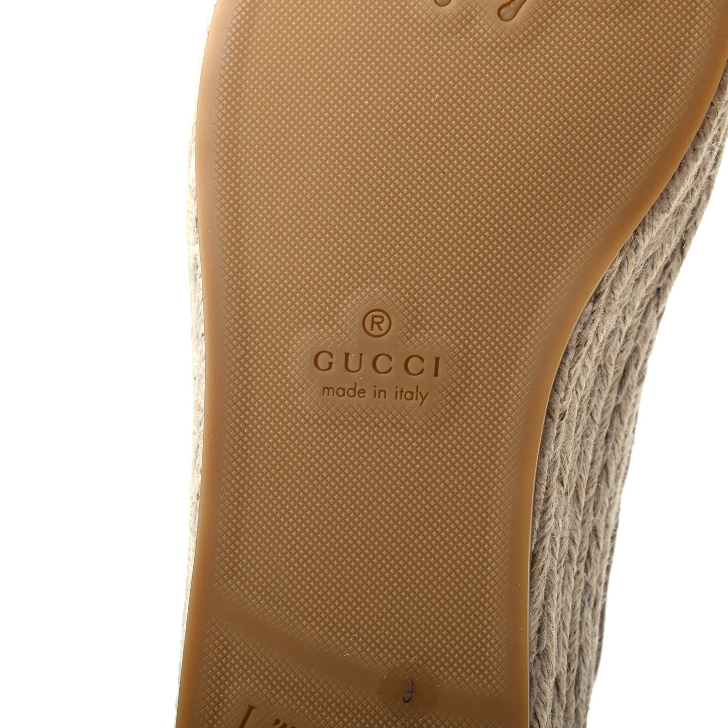 Gucci Jacquard Mini GG Monogram Mens Espadrille Sneakers 9 Burgundy Brick Red 7 of 11