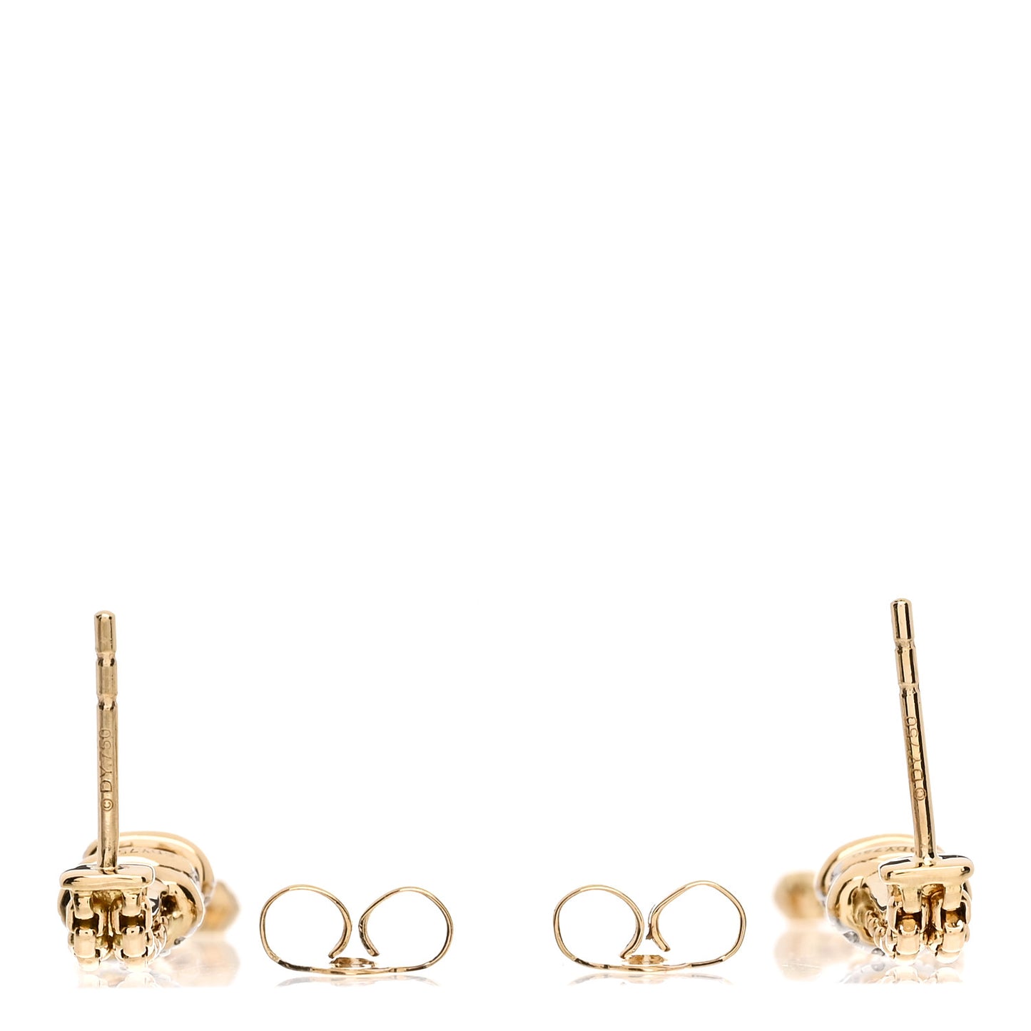 18K Yellow Gold Diamond Helena Box Chain Drop Earrings