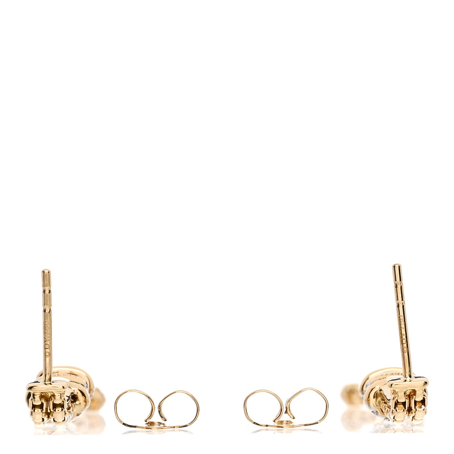 David Yurman 18K Yellow Gold Diamond Helena Box Chain Drop Earrings 3 of 4