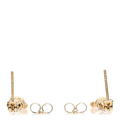 David Yurman 18K Yellow Gold Diamond Helena Box Chain Drop Earrings 3 of 4