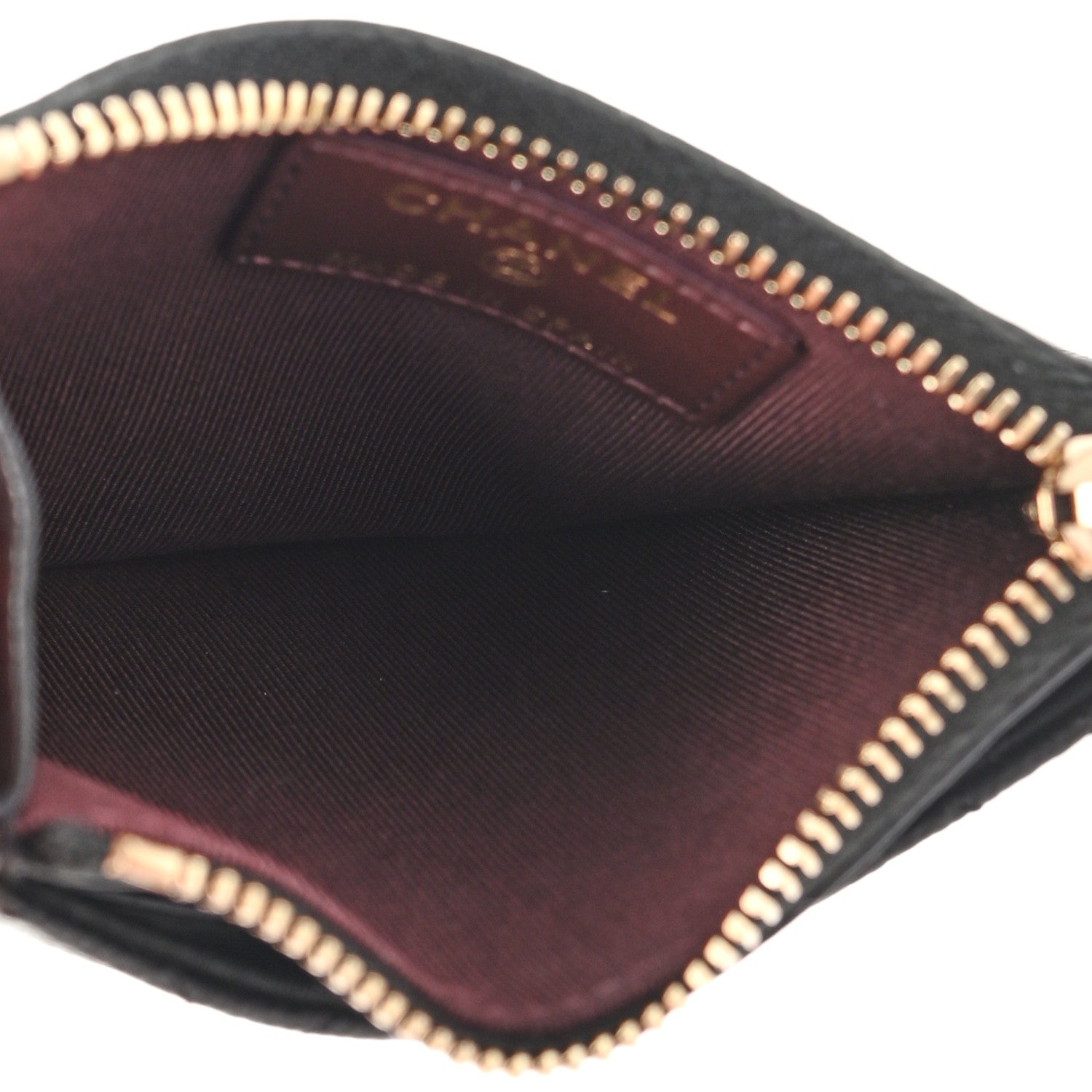 Chanel Caviar Quilted CC Zip Card Holder Black 5 of 8