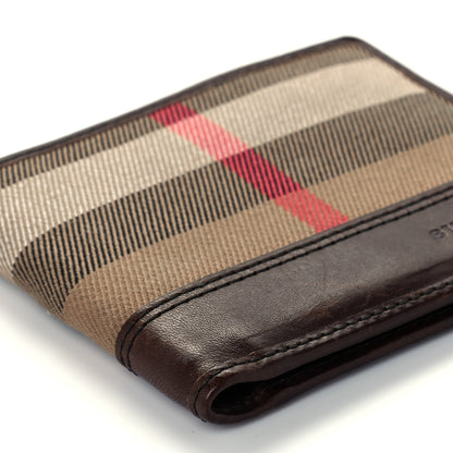 Burberry Calfskin House Check Bi-Fold Wallet Brown 8 of 9